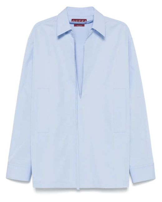 メンズ Gucci ロゴ シャツ Blue