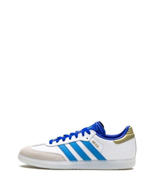 Adidas Blue X Lionel Messi Samba Sneakers for men