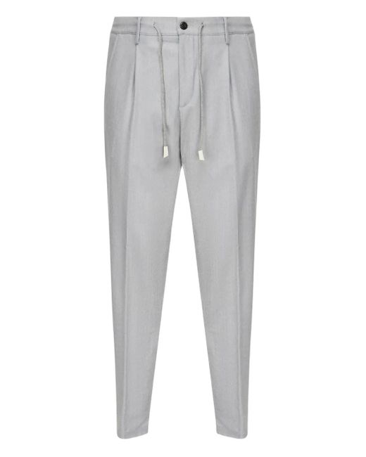 Pantalones con pinzas y cordones Eleventy de hombre de color Gray