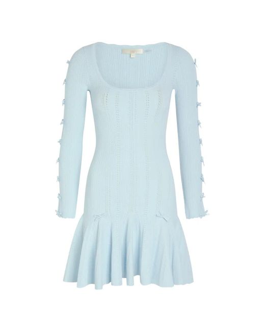 LoveShackFancy Women's Blue Seychelle Ribbed Mini Dress -  ohana-automobiles.fr