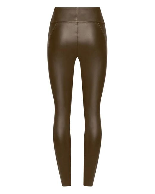 Wolford アニマルフリーレザー レギンス Gray