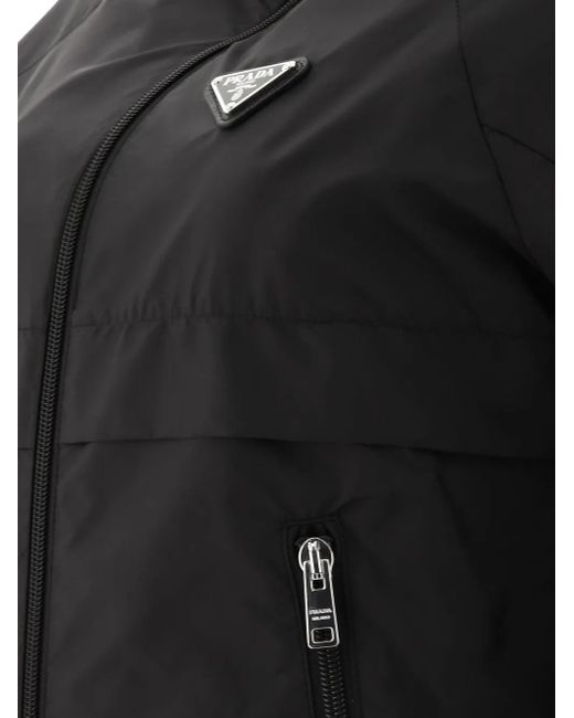 Prada Black Cropped Rain Jacket