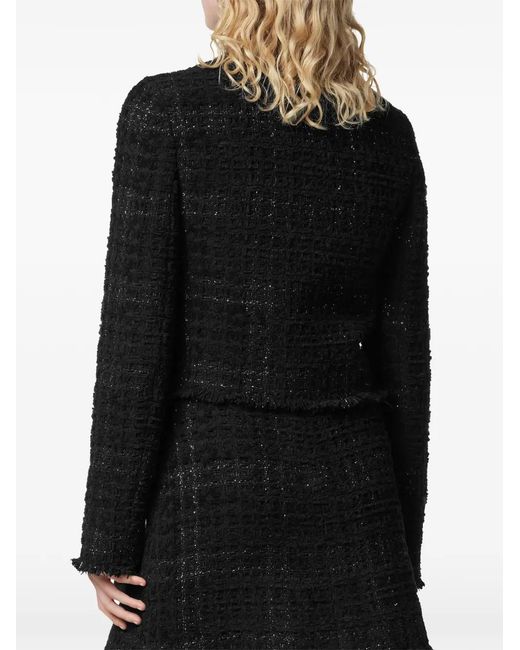 Versace Black Tweed Cotton Zipped Jacket