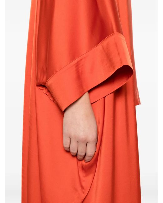 Silkylicious Red Abaya Three-Piece Set
