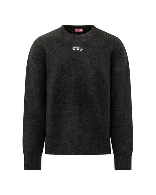 DIESEL Black K-Areeso Logo Cut-Out Sweater for men
