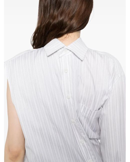 Camicia A Righe di Moohong in White