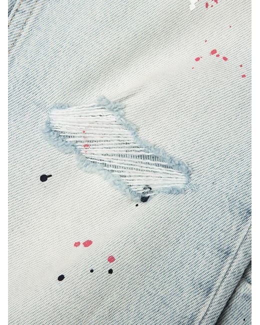 Ksubi Blue Van Winkle Ksteller Genesis Paint-Splatter Distressed Jeans for men