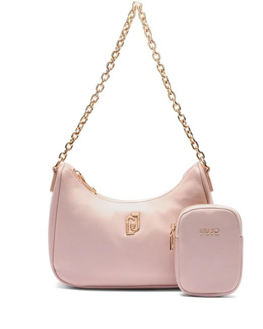Liu Jo Pink Logo-Plaque Shoulder Bag