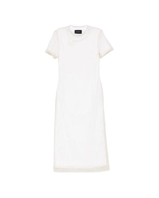 Simone Rocha White Layered Embellished Dress