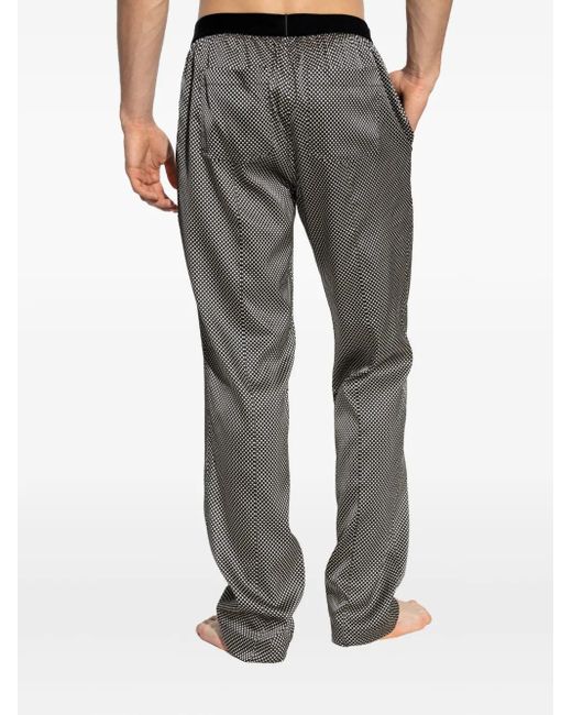 Tom Ford Gray Polka-Dot Pajama Trousers for men