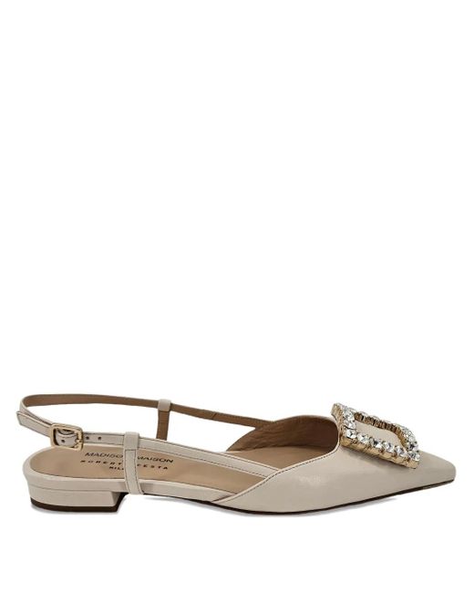 Madison Maison Natural Lavanda Pointed-Toe Flat Pumps