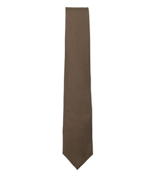 Brioni Natural Patterned Silk Tie for men