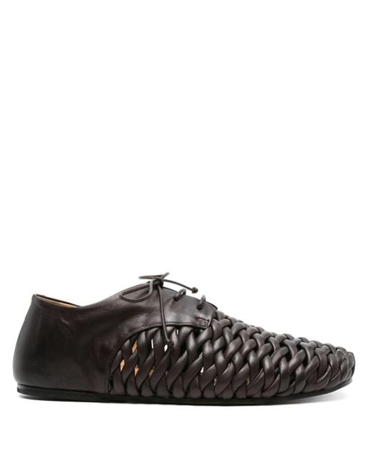 Marsèll Steccoblocco Derby-Schuhe aus gewebtem Leder in Black für Herren