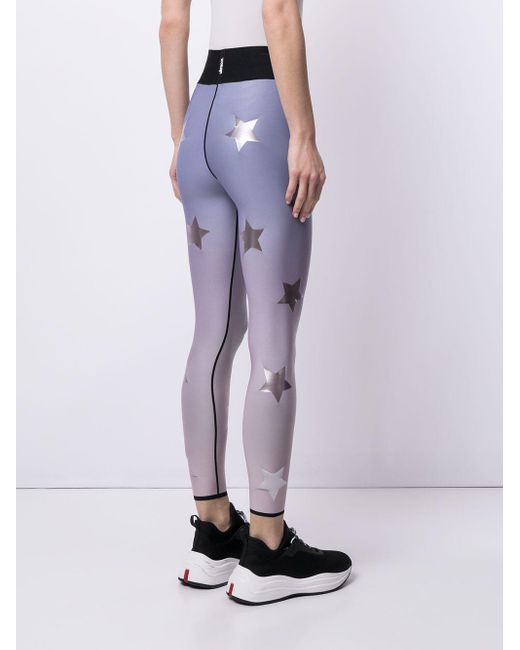 Faded-effect leggings in Purple 