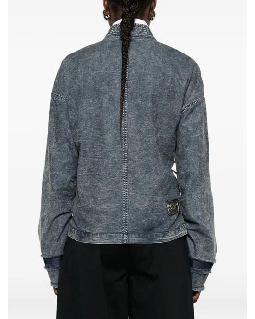 Hui Milano Blue Embellished Denim Jacket