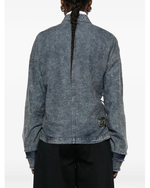 Hui Milano Blue Embellished Denim Jacket