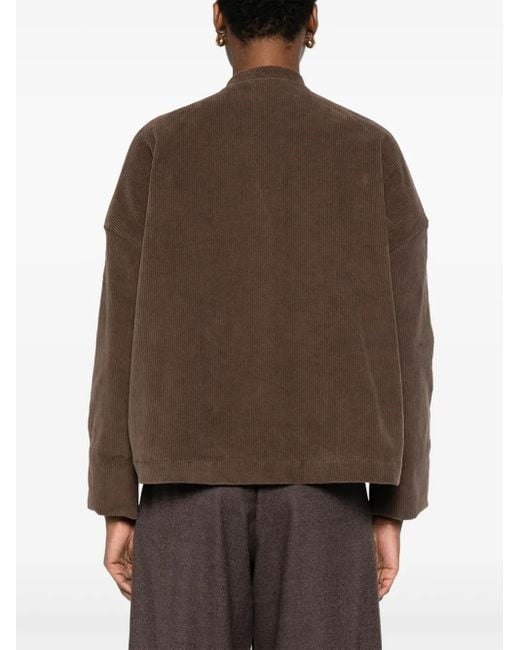 Whyci Brown Corduroy Buttoned Jacket