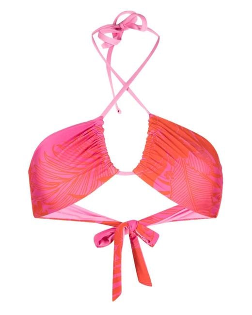 Pinko Red Halterneck Bikini Top