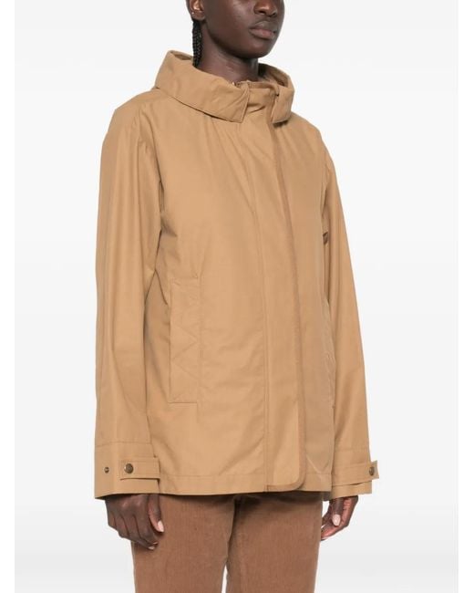 Moncler Natural Veste À Patch Logo