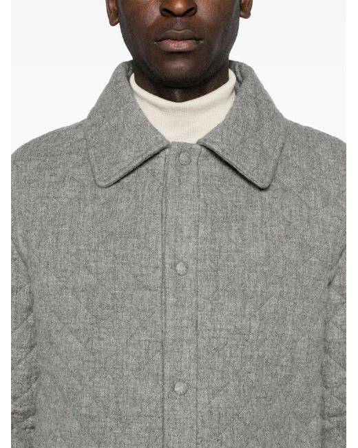 Gabriela Hearst Gray Skye Paddock Quilted Jacket for men