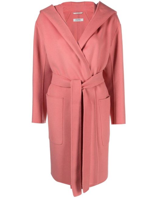 Manteau ceinturé Priscilla à capuche Max Mara en coloris Pink