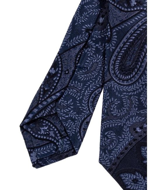 Etro Blue Paisley-Patterned Tie for men