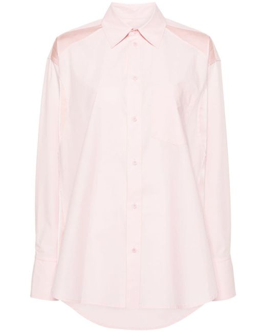 J.W. Anderson Pink Panelled Cotton-poplin Shirt