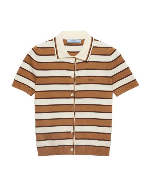 Prada ニット ポロシャツ Brown