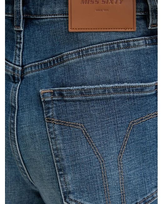Miss Sixty Blue Faded Straight-Leg Jeans