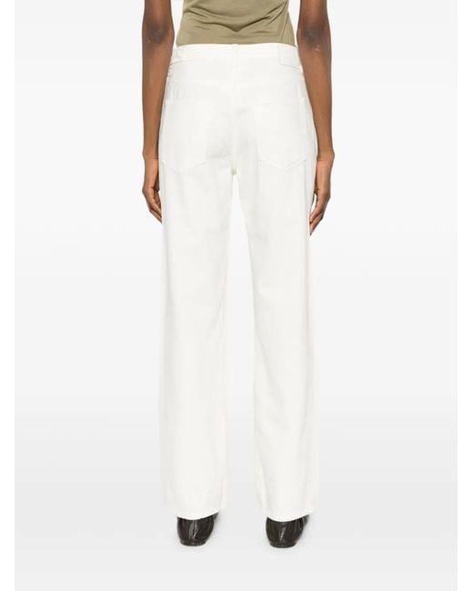 AG Jeans White Brinley Mid Rise Jeans