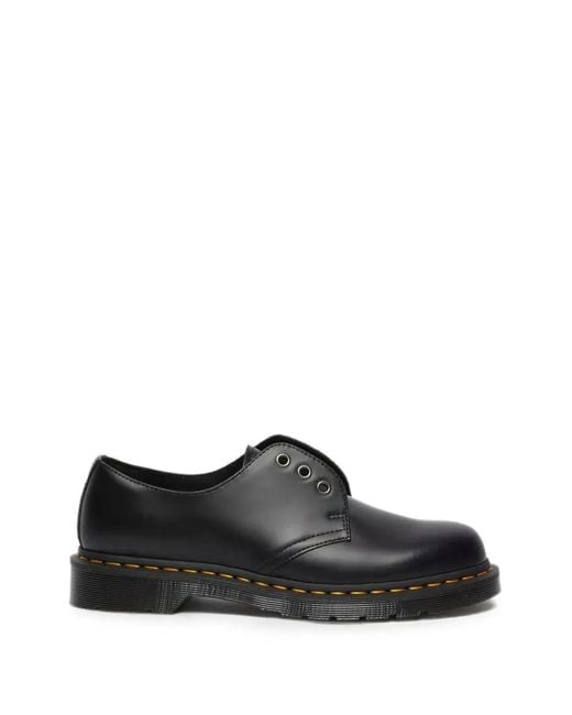 Dr. Martens Black 1461 Elastic Leather Derby Shoes for men