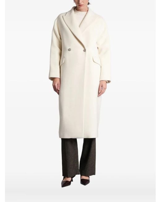 Tagliatore White Double-Breasted Coat