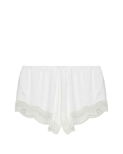 Hanro White Laced Knickers