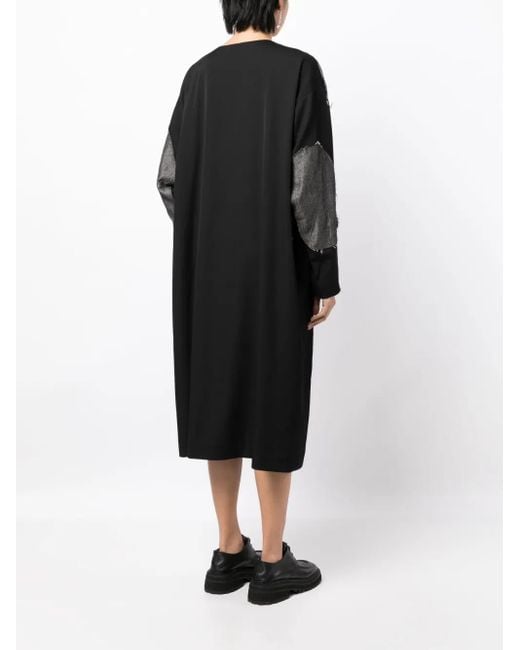 Y's Yohji Yamamoto Black Zip-Up Wool Dress