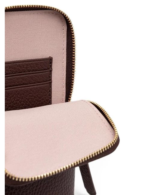 Coccinelle Purple Mini Pixie Pebbled Leather Phone Bag