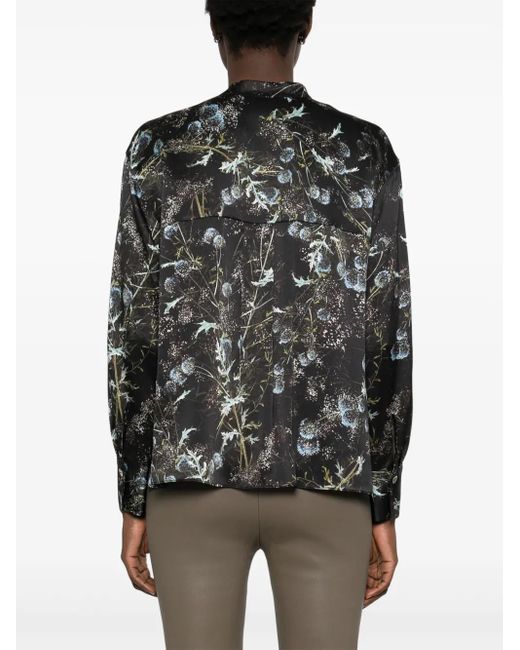 Vince Black Thistle Silk Blouse
