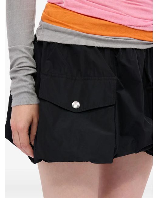 MSGM Black Cargo-Pocket Mini Skirt