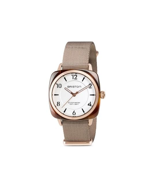 Briston White Clubmaster Chic 36Mm Watch
