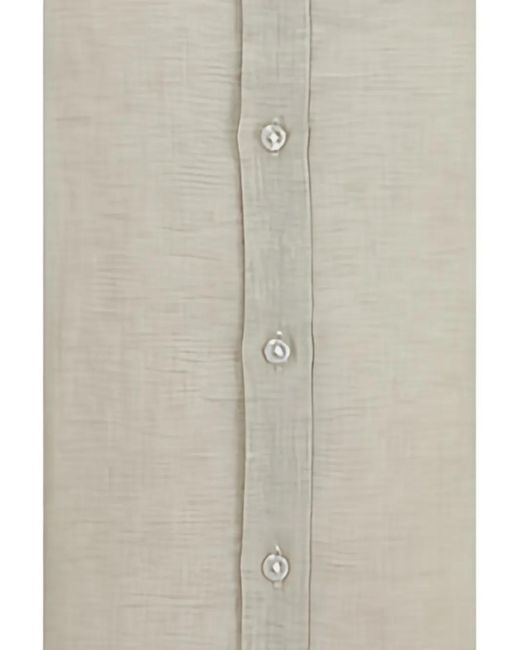 Boss White Liam Button-Down Linen Shirt for men