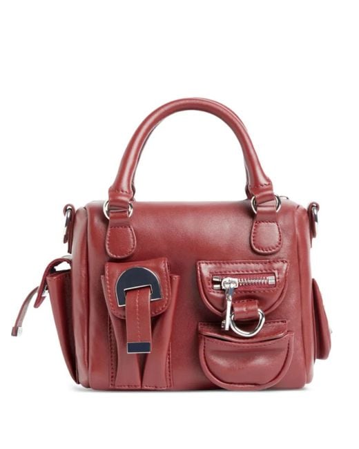 Mini Sac En Cuir À Poches Cargo Cynthia Rowley en coloris Red