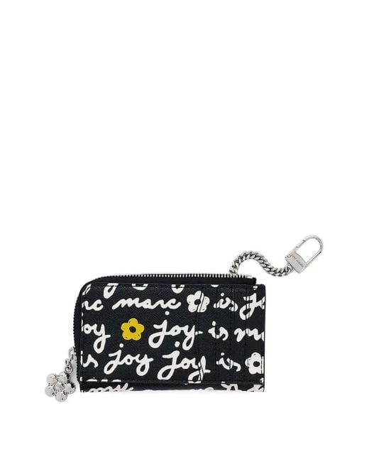 Marc Jacobs Black The Joy Floral-Print Zip-Top Wallet