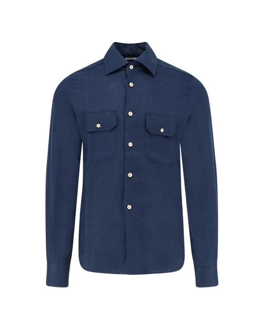Kiton Blue Pocket Shirt for men