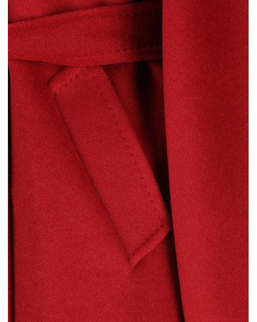 Max Mara Red Belted Coat