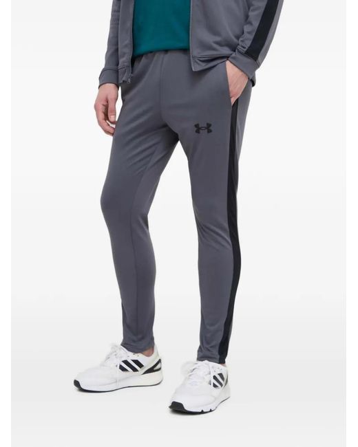 Under Armour Blue Logo-Print Side-Stripe Tracksuit for men