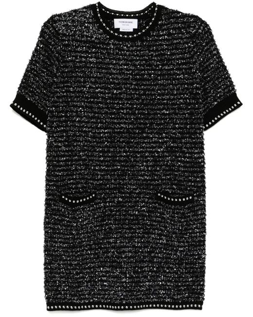 Thom Browne Black Tweed Mini Dress