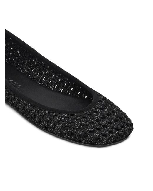 Marc Jacobs Black Crochet Lace-Up Ballet Flats