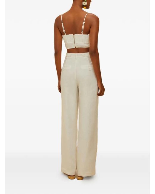 Farm Rio Natural Linen Trousers