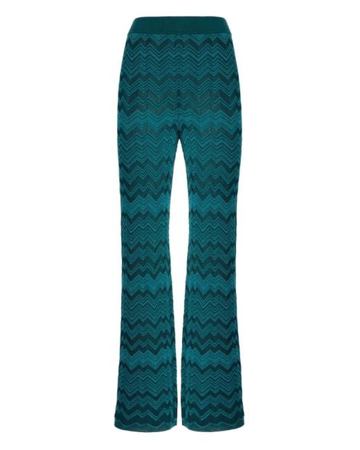 Missoni Green Hose Mit Chevron-Muster