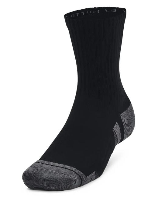 Under Armour Black Cotton-Blend Socks (Pack Of Three)