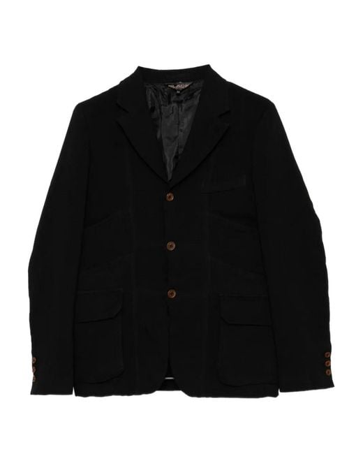 COMME DES GARÇON BLACK Black Panelled Blazer
